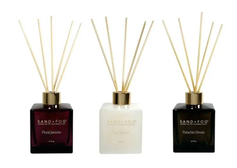 Sand + Fog Reed Diffuser Set, 3 Scents - Floral Jasmine, Fresh Breeze ...