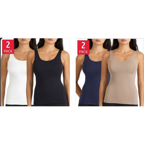 Lot of 2 - Frank And Oak 2 pack Women’s Smoothing Contour Tanks L/G 4 Colors