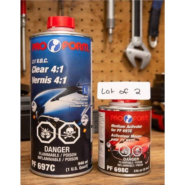 Pro Form PF 6976 and PF 6986 Activator and Clear Coat Set