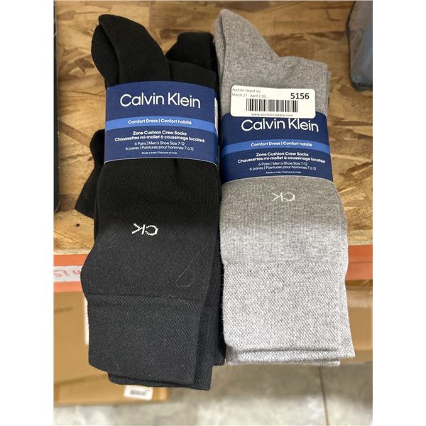 Calvin Klein Comfort Dress Socks in Black and Gray, Pack of 12
