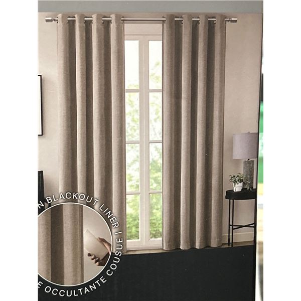 Beautyrest Platinum 100 Percent Blackout Panel Pair With Liner, 52 x 90 Inches