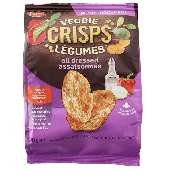 Dare Veggie Crisps Legumes All Dressed, 12 x 100g