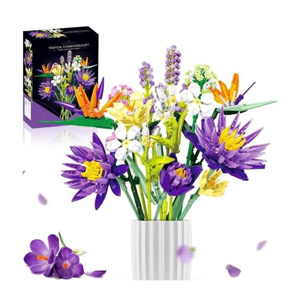 Botanical Garden Tropical Flower Bouquet Kit with 838 Pieces