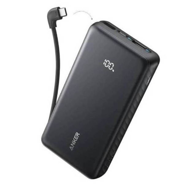 Anker Power Bank 20,000mAh with Built-In USB-C Cable