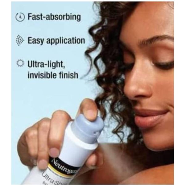 Neutrogena Ultra Sheer Body Mist Sunscreen SPF 60, 3 x 141 g