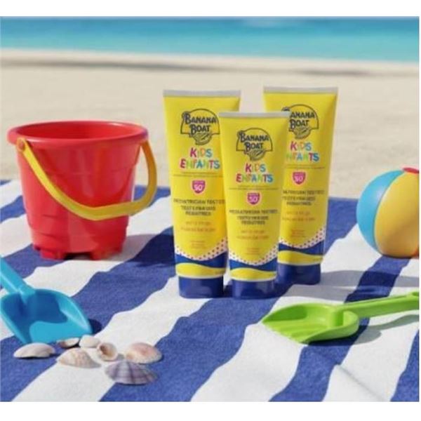 Banana Boat Kids SPF 50 Sunscreen Lotion, 3 x 240 mL