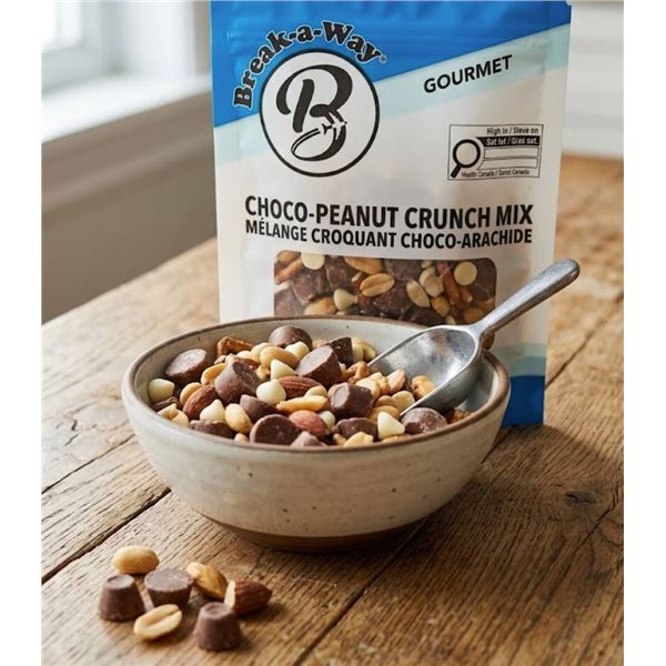 Break-A-Way Choco-Peanut Crunch Mix, 110 g, Case of 12
