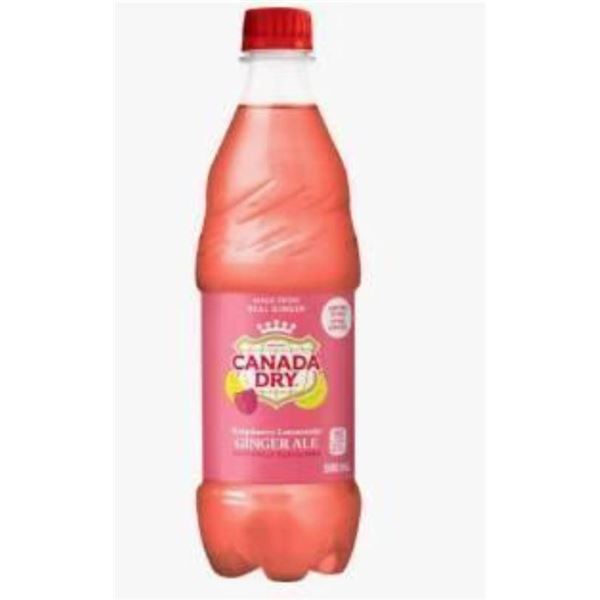 Canada Dry Raspberry Lemonade Ginger Ale, 24 x 500mL Bottles