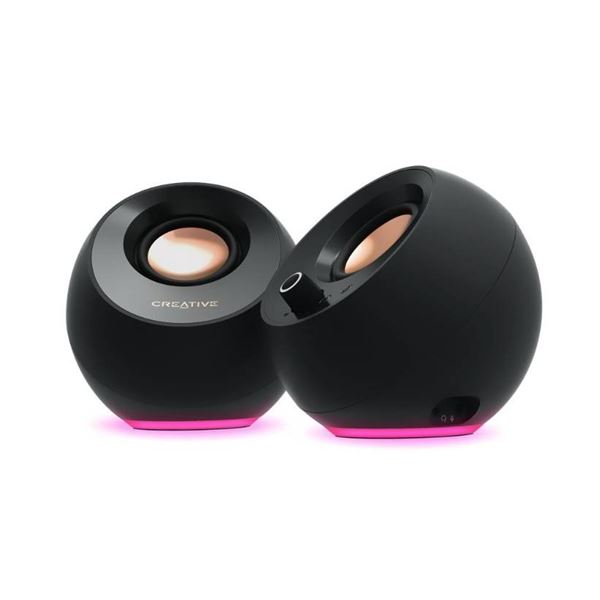 Creative Pebble 2.0 USB-Powered Desktop Speakers, Black