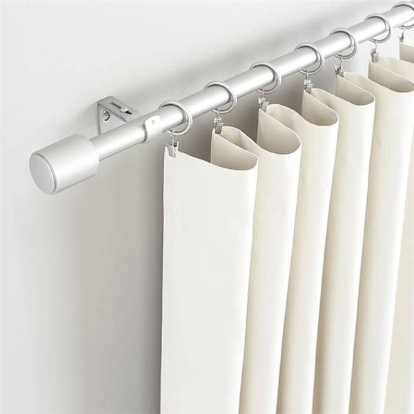 Amazon Basics 1-Inch Curtain Rod - Nickel, 36-72 Inches (91-183 cm)