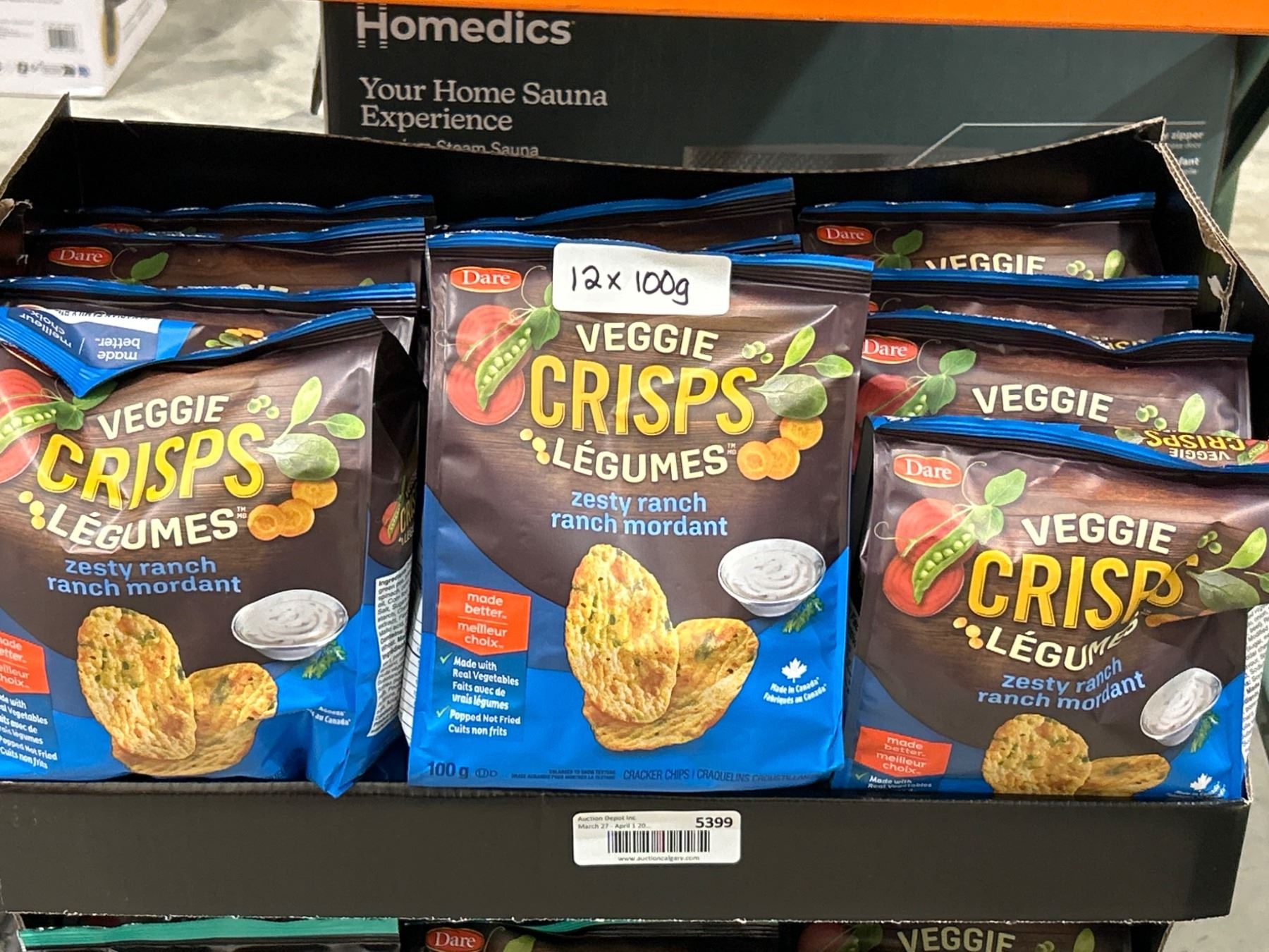 Dare Veggie Crisps, Zesty Ranch, 12x100g