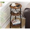 Image 1 : YUEDE Small Round Table, Rustic Brown