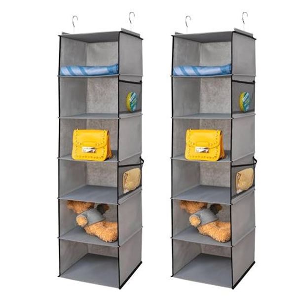 BrilliantJo 6-Shelf Hanging Closet Organizer