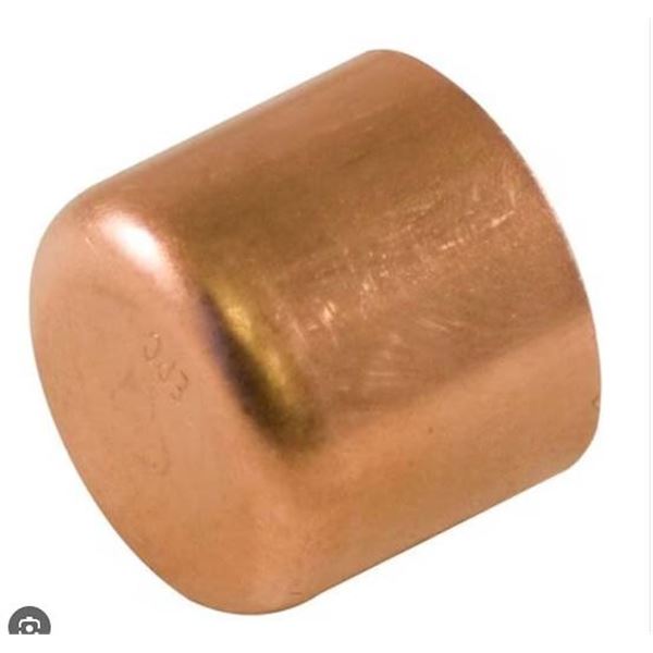 1/2'' Copper Tube End Caps, 8 bags of 25 pc