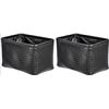 Image 1 : Amazon Basics Storage Bins 2-Pack, Black