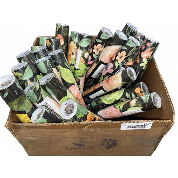 Peel and Stick Wallpaper Lot, 28 Rolls - Floral Design