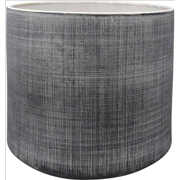 Rivet Stoneware Planter Dark Grey 10 Inch