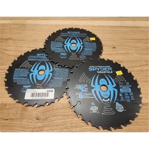 Spyder Tarantula 7-1/4 in. 24T Saw Blades Set