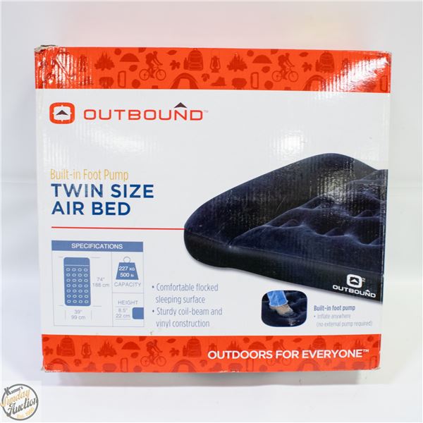NEW OUTBOUND TWIN SIZE AIR BED