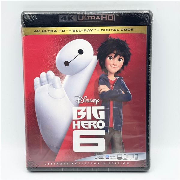 NEW 4K + BLU-RAY + DIGITAL "BIG HERO 6"