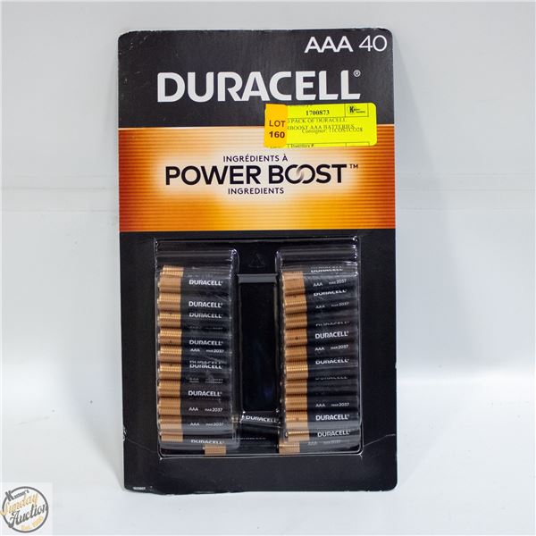 NEW 40 PACK OF DURACELL POWERBOOST AAA BATTERIES