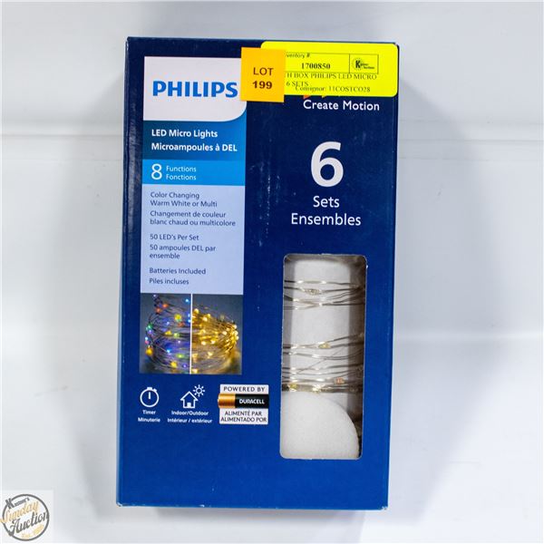 NEW WITH BOX PHILIPS LED MICRO LIGHTS - 6 SETS
