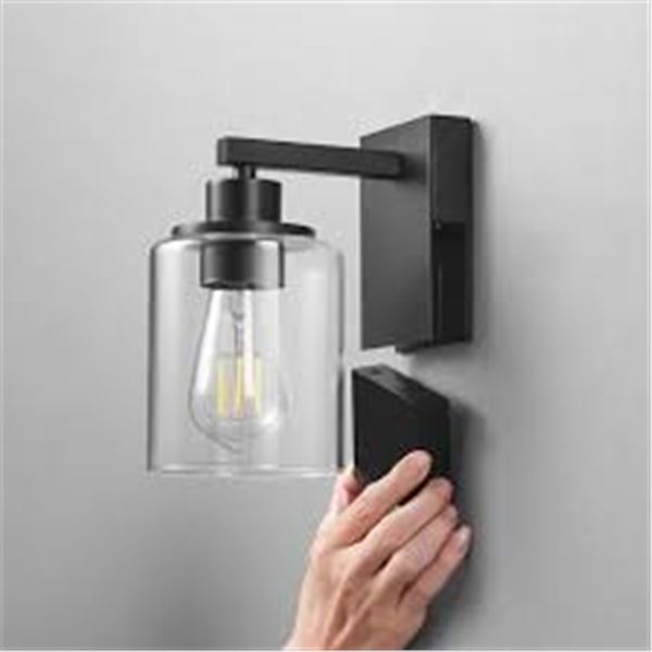 NEW 2 PACK GLOBE RECHARGEABLE SCONCES BLACK