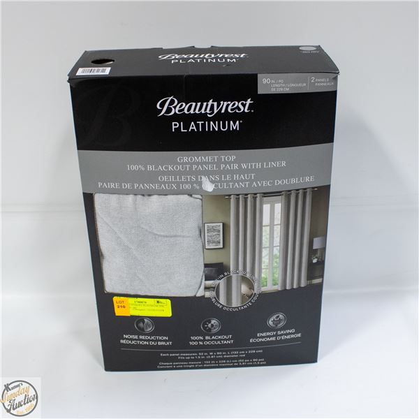NEW BEAUTYREST PLATINUM 2PK CURTAINS - 90"