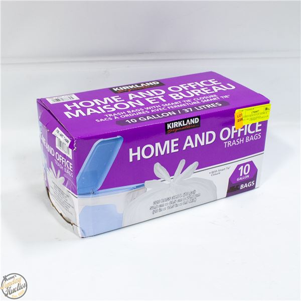 NEW OPEN BOX OF K.S. HOME & OFFICE 10G TRASH BAGS