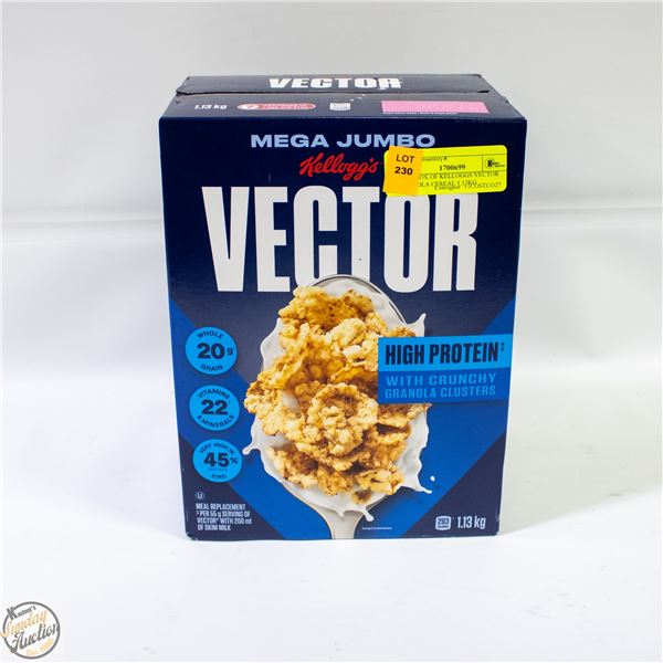 NEW BOX OF KELLOGGS VECTOR GRANOLA CEREAL 1.13KG