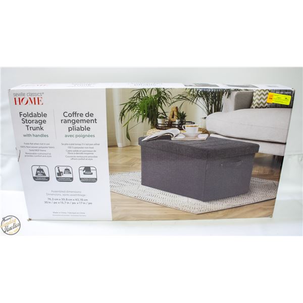 NEW WITH BOX SEVILLE FOLDABLE OTTOMAN WITH STORAGE