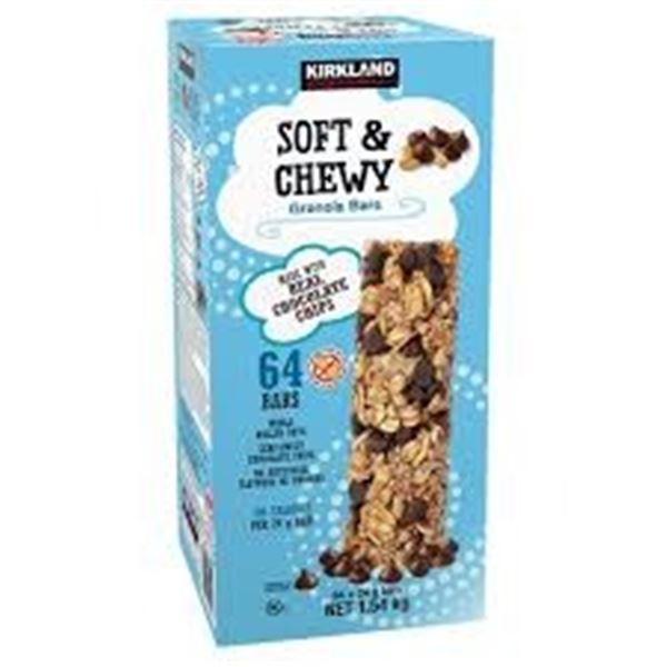 NEW BOX KIRKLAND SOFT & CHEWY GRANOLA BARS 64 X24G