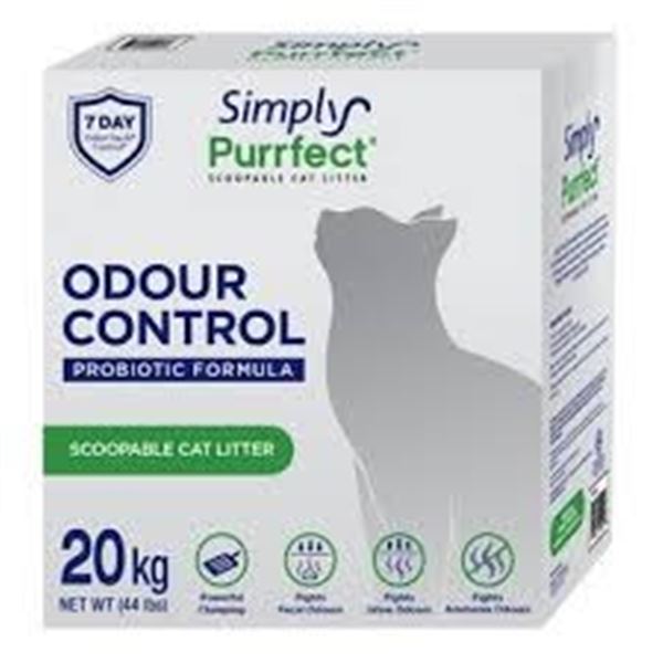 NEW SIMPLY PURRFECT CAT LITTER ODOUR CONTROL 20KG
