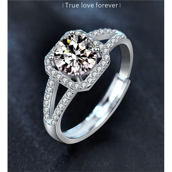 1 CT GRA CERTIFIED SQUARE SHAPED MOISSANITE 925S