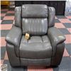 Image 1 : NEW AMERICAN GOOSE GREY LEATHERETTE POWER RECLINER