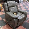 Image 2 : NEW AMERICAN GOOSE GREY LEATHERETTE POWER RECLINER