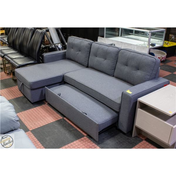 NEW AMERICAN GOOSE FABRIC HIDE A BED LEFT FACING