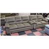 Image 1 : NEW BROWN FABRIC SOFA AND LOVESEAT SET