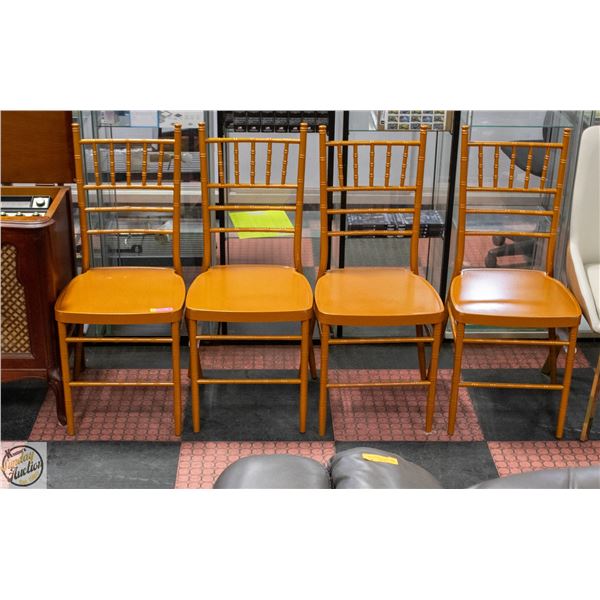 4 NEW AMERICAN GOOSE GOLD LUSTER METAL CHAIRS