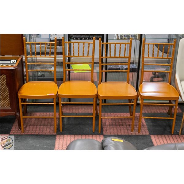 4 NEW AMERICAN GOOSE GOLD LUSTER METAL CHAIRS
