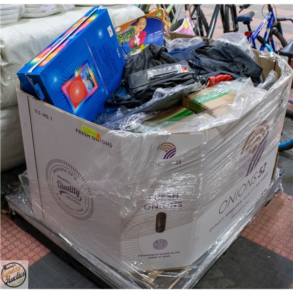 PALLET OF OLD STOCK BACKPACKS, PURSES & MORE