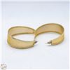 Image 1 : PAIR OF VINTAGE EXTRA LARGE HOOP EARRINGS