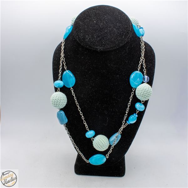 EXTRA LONG VINTAGE COSTUME NECKLACE