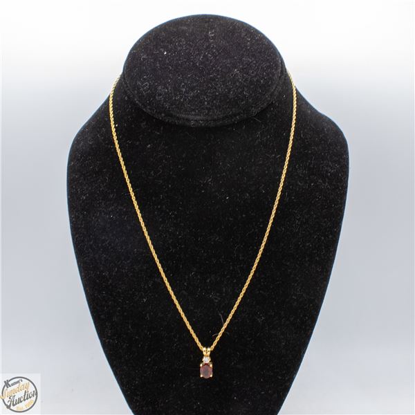 VINTAGE GOLD PLATED NECKLACE & PENDANT