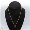 Image 1 : VINTAGE GOLD PLATED NECKLACE & PENDANT