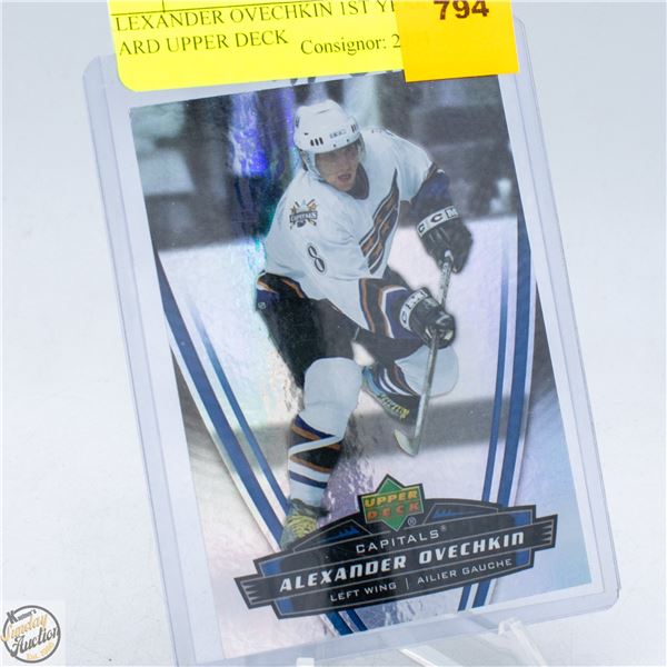 ALEXANDER OVECHKIN 1ST YEAR CARD UPPER DECK