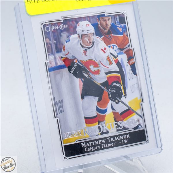 MATTHEW TKACHUK ROOKIE WHITE BOARDER O-PEE-CHEE