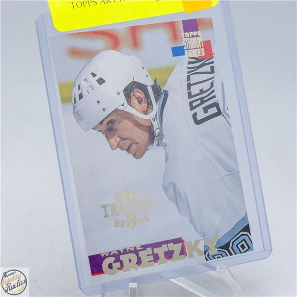 WAYNE GRETZKY TROPHY WINNER TOPPS ART ROSS+LADY