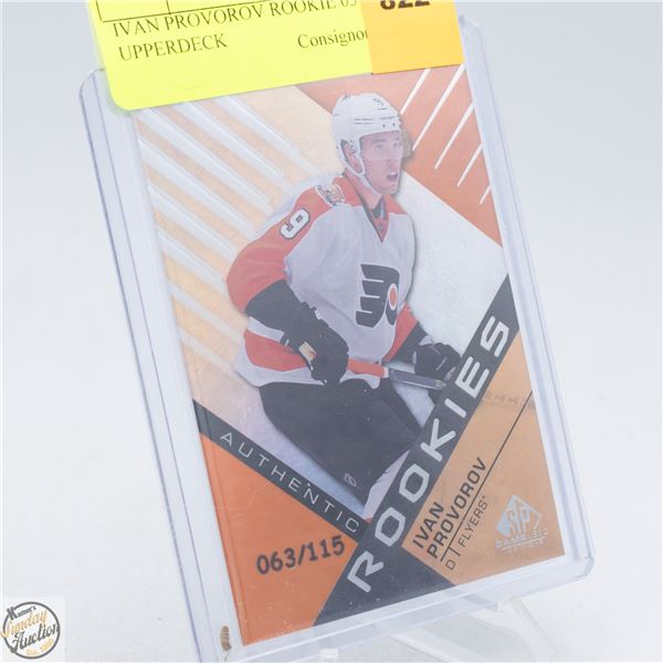 IVAN PROVOROV ROOKIE 63-115 UPPERDECK