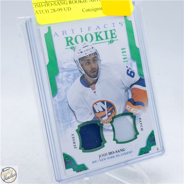 JOSH-HO-SANG ROOKIE ARTIFACTS PATCH 28/99 UD